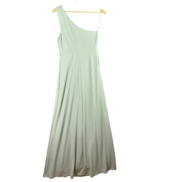 Birdy Grey “Kira” Crepe One-Shoulder Sage Bridesmaid Gown – Sz S (NWT) - Picture 6 of 14